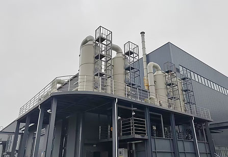 Waste gas treatment acid mist purification tower